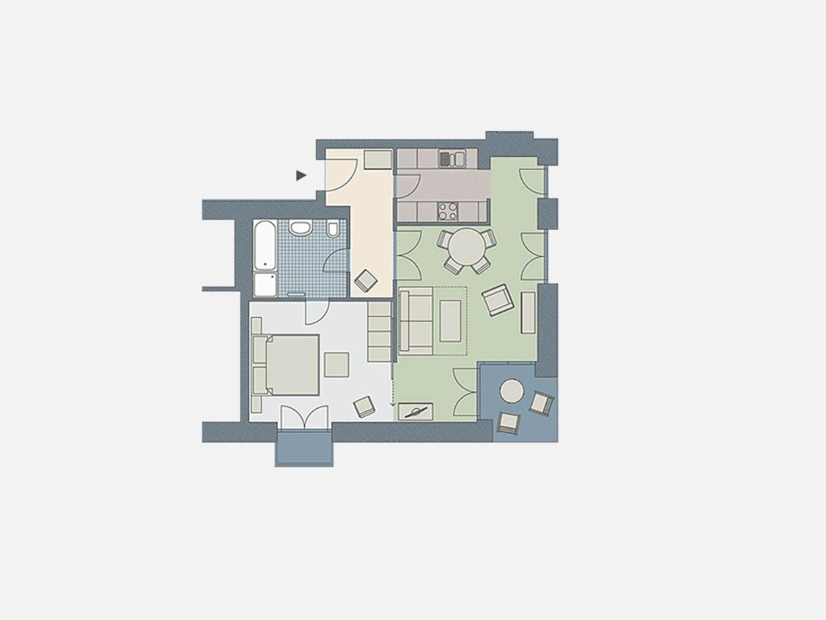 Kaiservillen Heringsdorf - Ferienwohnung Mit 1 Schlafzimmer Und Terrasse D201 Luaran gambar